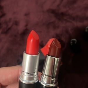 fullsize mac matte and lustreglass lipstick